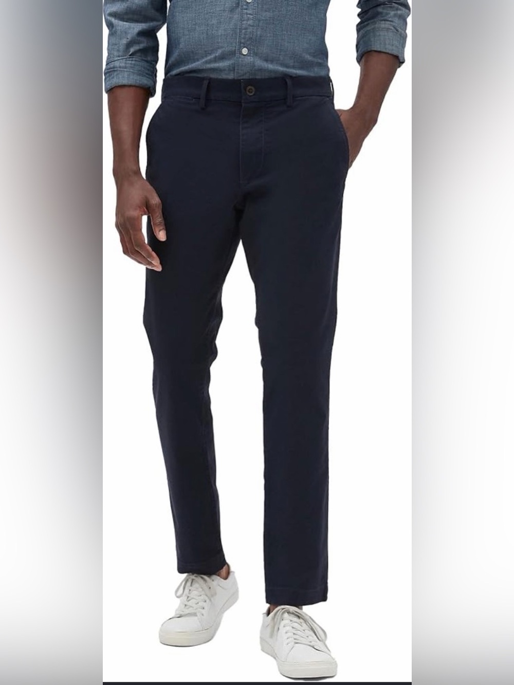 GAP Men's Straight Chinos in Deep Navy